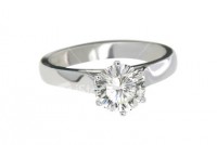 Psten bílé zlato s diamantem